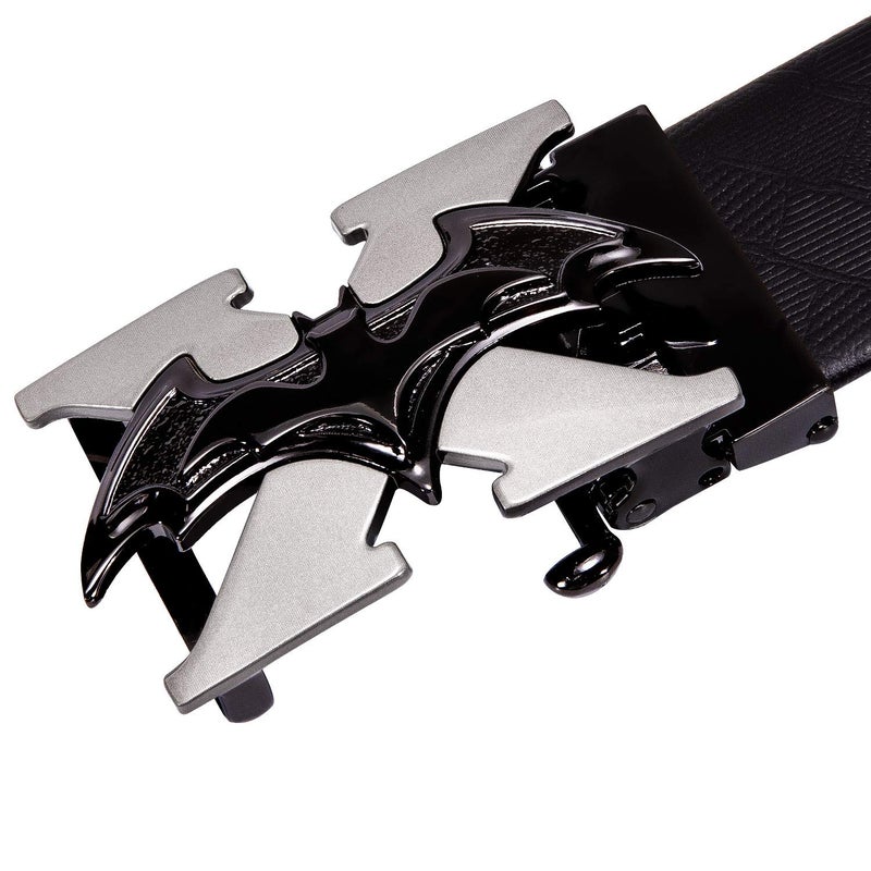 Dubulle Men Designer Belt Genuine Leather Black Fashion Adjustable Sliding Automatic Buckle for Casual Party Gift - Image 3